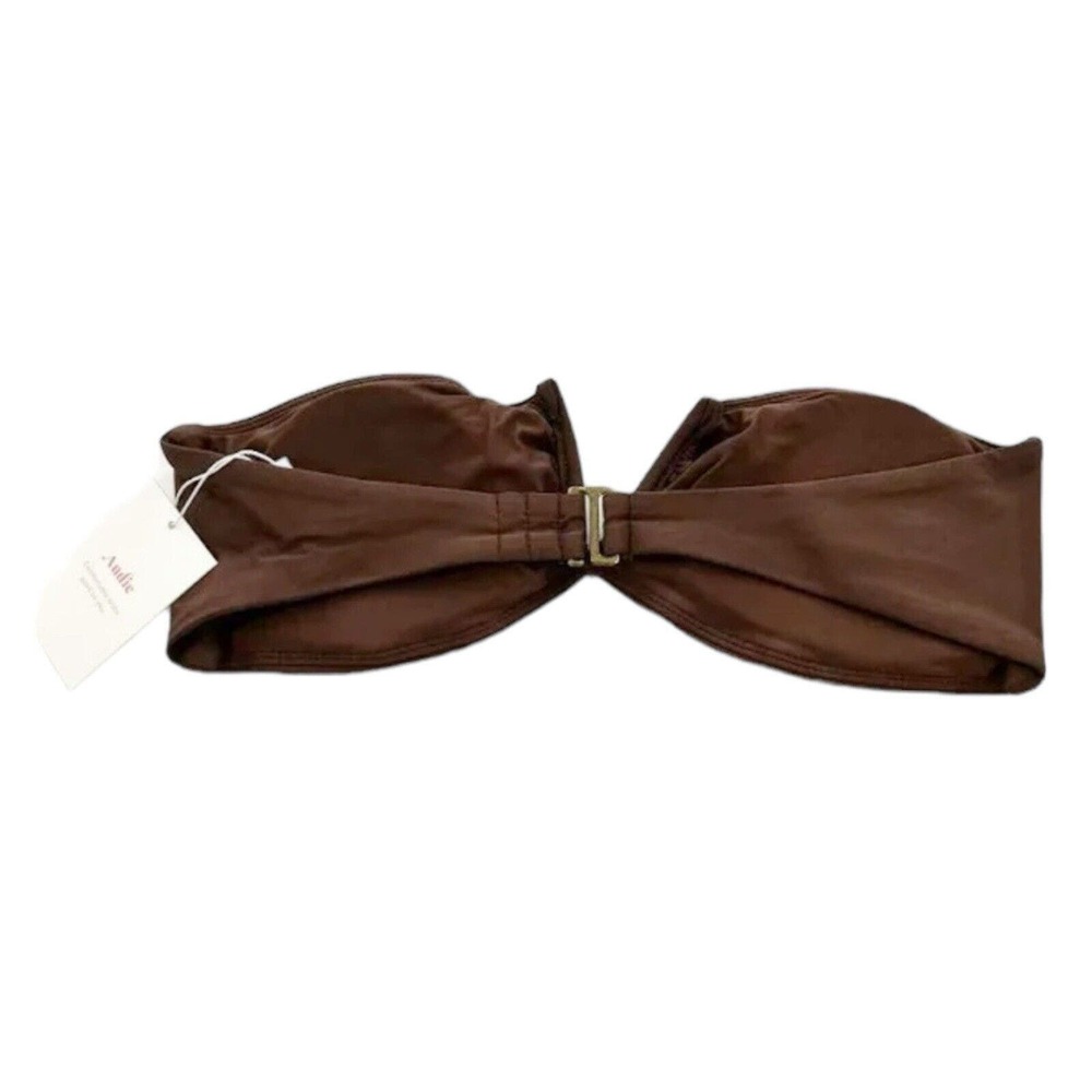 NWT Andie Swim Espresso Brown The Scala Strapless Swimsuit Top Size Large - Picture 3 of 6